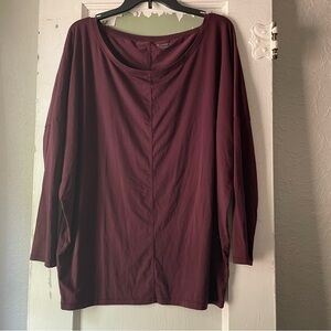 Athleta Long Sleeve Burgundy Top